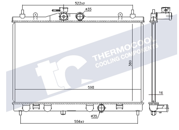 NISSAN TIDA HR16 RADIATOR MANUAL 2006-2014